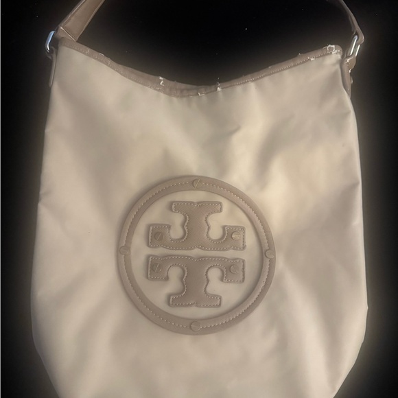 Tory Burch Handbags - Tory Burch Cream Hobo Bag with Gold Accents